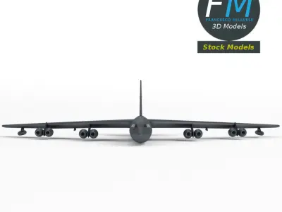 Stylized strategic bomber 3D model