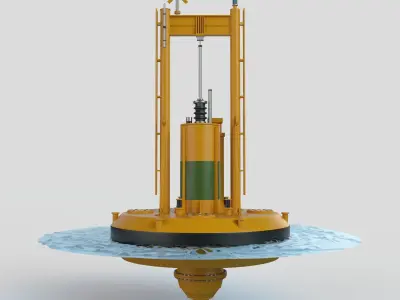 Wave Power Station 3D model