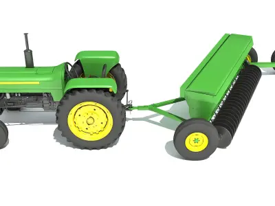 Tractor Disc Harrow 3D model