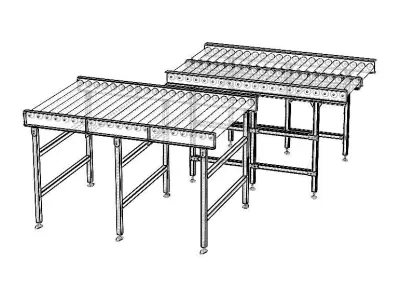 Free Roller Conveyor 3D model