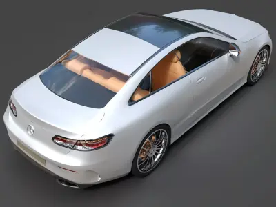 Mercedes-Benz E-Class Coupe C238 - High-Poly 3D Model 3D model