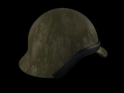 4Worn Combat Helmet Game Ready 3D Model Low-poly 3D model