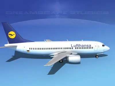 Boeing 737-300 Lufthansa 3D model