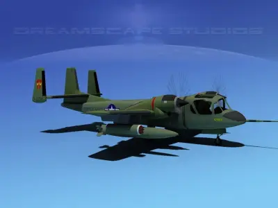 Grumman OV-1D Mohawk V04 3D model