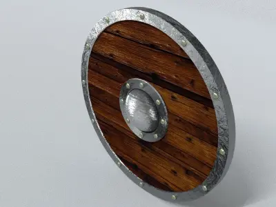 laos Viking Shield Low-poly 3D model