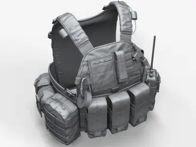 Zbrush Military Vest 3D model