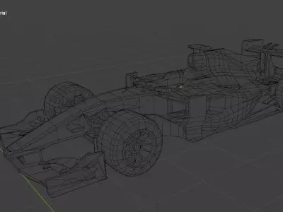 Formula F1 Sport Car Low Poly Low-poly 3D model