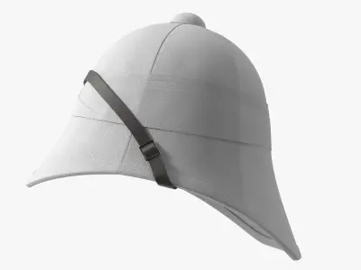 Empire Infantry Pith Helmet White 3D model
