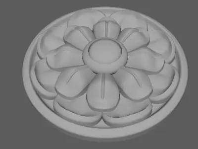 rosette flower 3D model 41