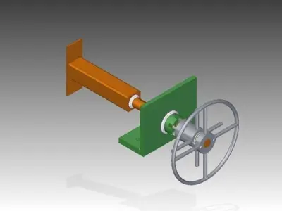 manual clutch mechanism for simple rotation lock Free 3D model