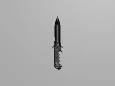 futuristic dagger 3d model 3D model