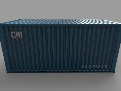 Container shipping Low-poly 3D model from CGTrader