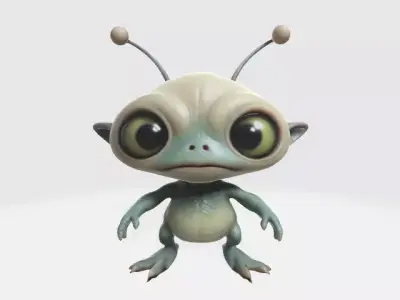 Chibi alien 3D model