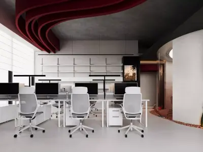 office interior 3D model 11
