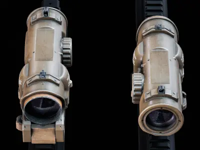 Elcan Scope Low-poly 3D model