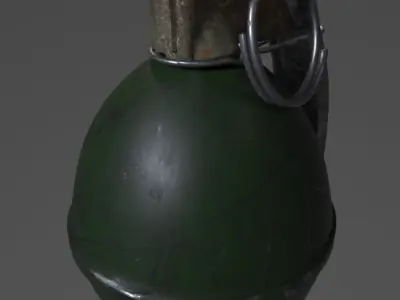 m26 frag grenade Low-poly 3D model