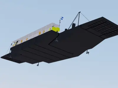 Modular ferry boat 3710 3D model