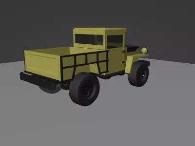 Low poly truck 3D model