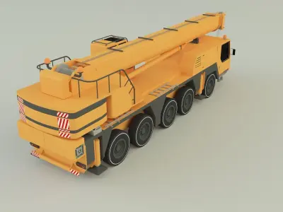 Camion grue LTM 1110 crane 3D model