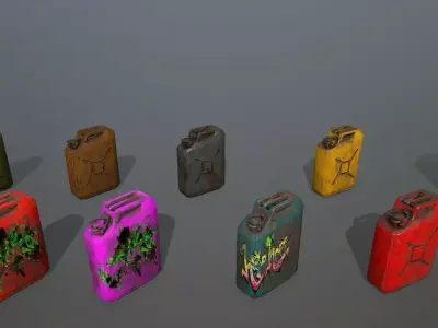 Jerry Can Low-poly 3D model