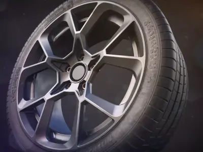 Realistic Car Tire - Michelin Sport Cup 2 3D model