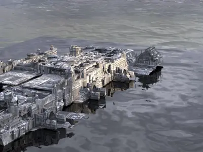 Sci fi city Blocks 3D model