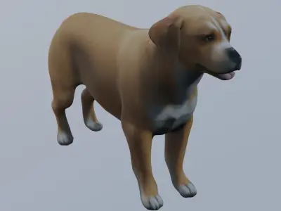 Realistic Dog 3D Model - Unrigged 3D model