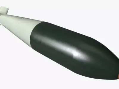 Tallboy Bomb Low-poly 3D model