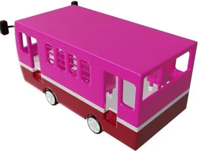Mini School Bus 3D model