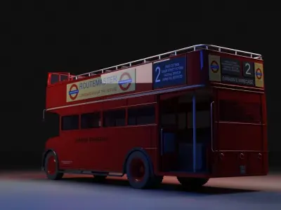 London Bus Open Top 3D model
