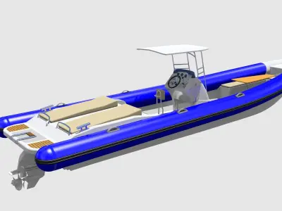 10 m leght RHIB  3D model