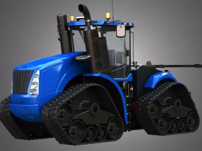 NH - T9 Articulated Tractor -  With Rubber Tracks System 3D model