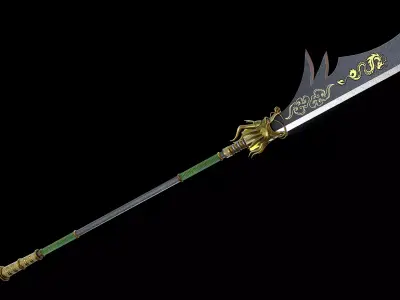 Great Guandao Low-poly 3D model