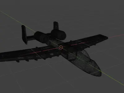 Airplane Low-poly 3D model 3