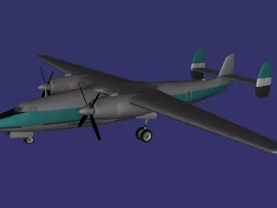 Airspeed AS 57 Ambassador Free low-poly 3D model