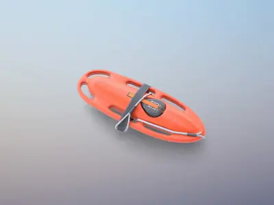 Lifeguard Rescue Buoy Low-poly 3D model