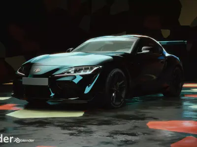  Toyota GR Supra A90 3d concept cgi Low-poly 3D model