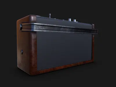 Vintage Radio  Realistic 3D 3D model