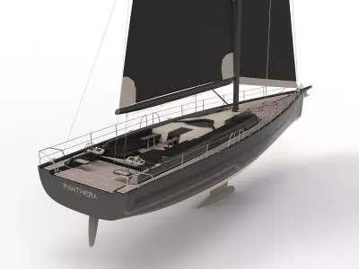 Panthera Concept Sloop Sailboat 3D model