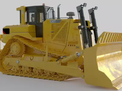 Track Type Tractor D8T 3D model
