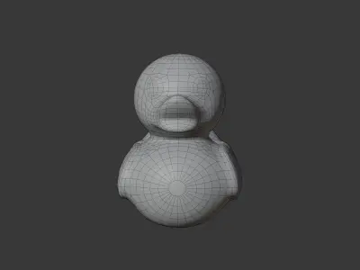 Plastic duck Low-poly 3D model