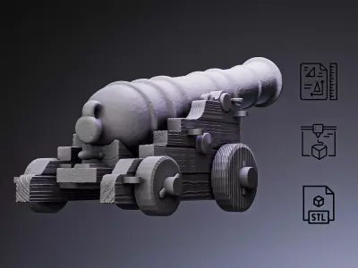 Pirate Cannon RoZ 3D print model