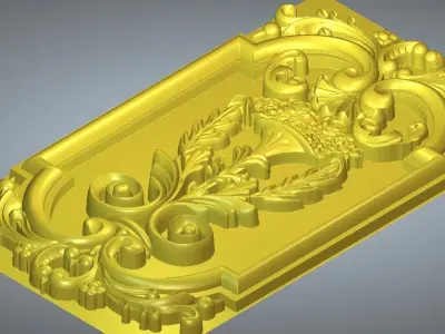 3D Frame gold ornament 3D print model