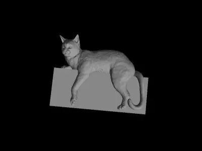 cat lying Free 3D print model