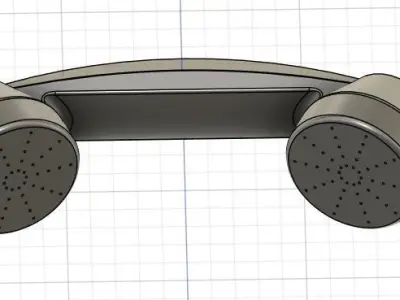 Retro Telephone Handset Free 3D print model