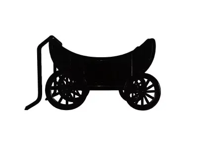 Wooden Cart 3D Printable Model 3D print model
