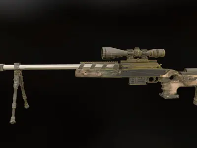 TPG-1 sniper rifle Low-poly 3D model
