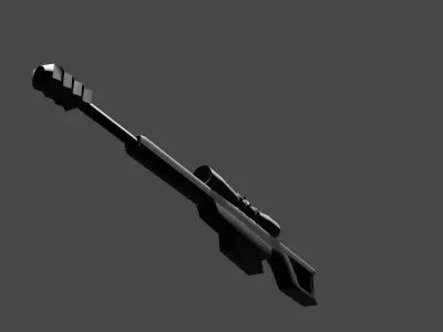 sniper rifle 3D model 22