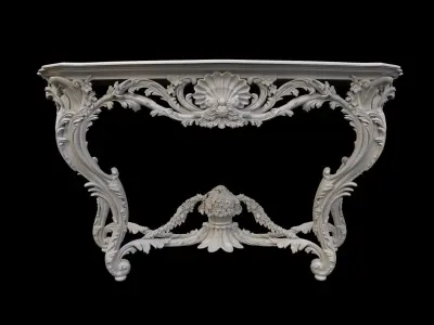 Vintage Gothic Marble Table 3D model