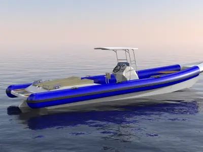 10 m leght RHIB  3D model